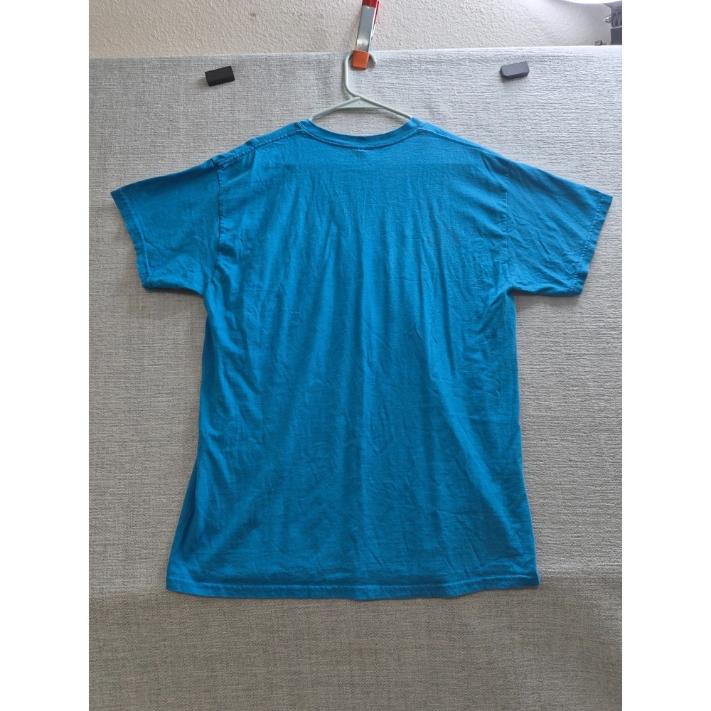 Gildan Arms of Laos T Shirt Mens Large Blue Graphic Cotton Crew Neck Streetwear - Picture 2 of 9